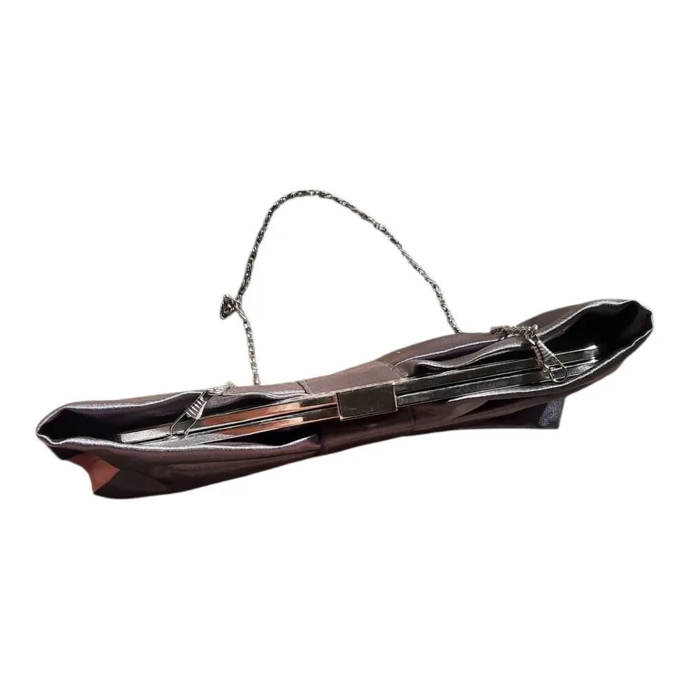 Bijoux Terner Shimmering Silver Bow Clutch